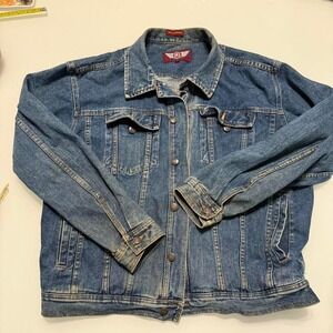 Vintage denim jacket made in Hong Kong | 100% cotton classic trucker‎